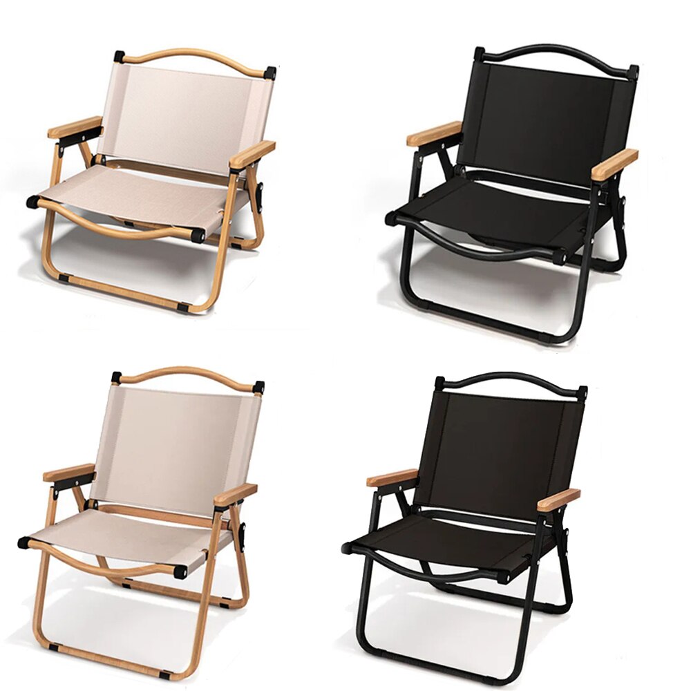 Outdoor Sport Chairs - 2個/1個ポータブルキャンプチェア屋外折りたたみ椅子アルミ合金木目折りたたみ椅子キャンプ用品comiteチェア