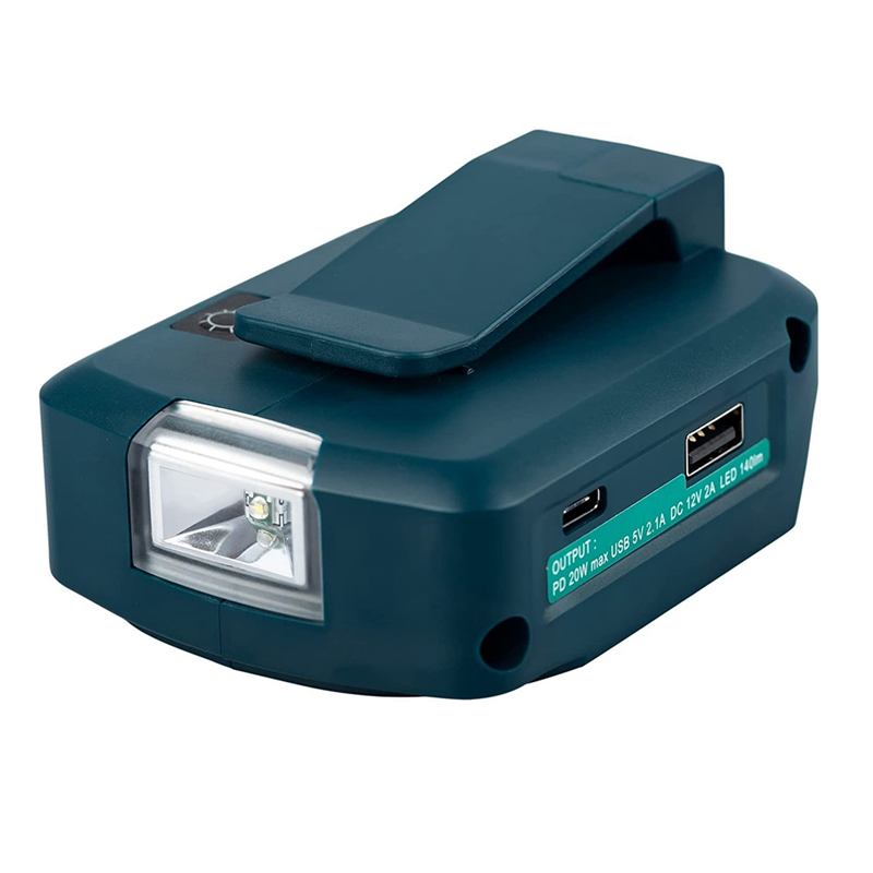 Outdoor Spotlight - USBおよびタイプCコンバーターポートを備えたライオンバッテリー,LEDライトスポットライト,adp05 14.4v 18v用屋外ライト