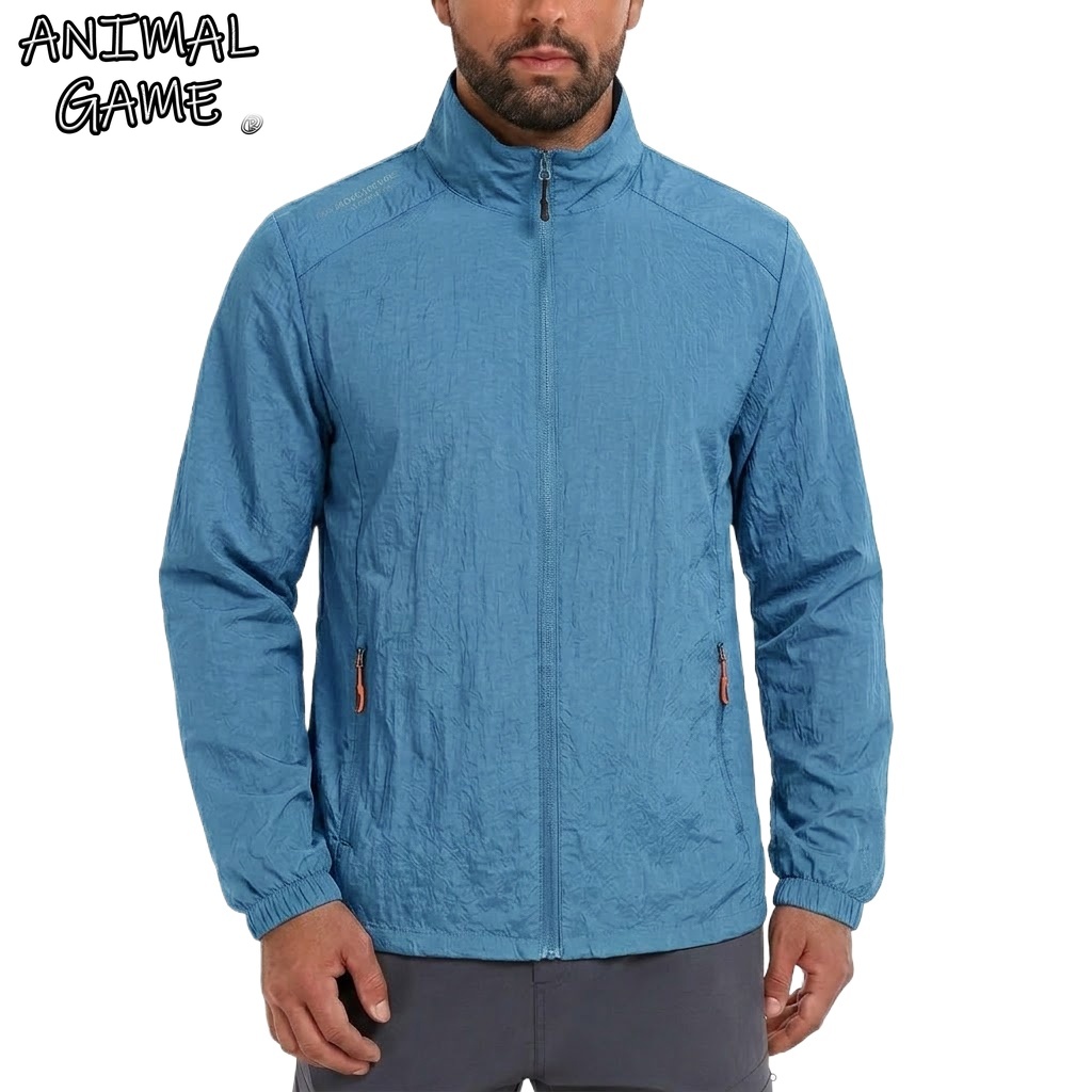 Outdoor Sport Jacket - メンズ UPF50+ パフォーマンス日焼け止めコート通気性スポーツ防水スキンジャケット夏 UV 釣り超軽量薄手の服