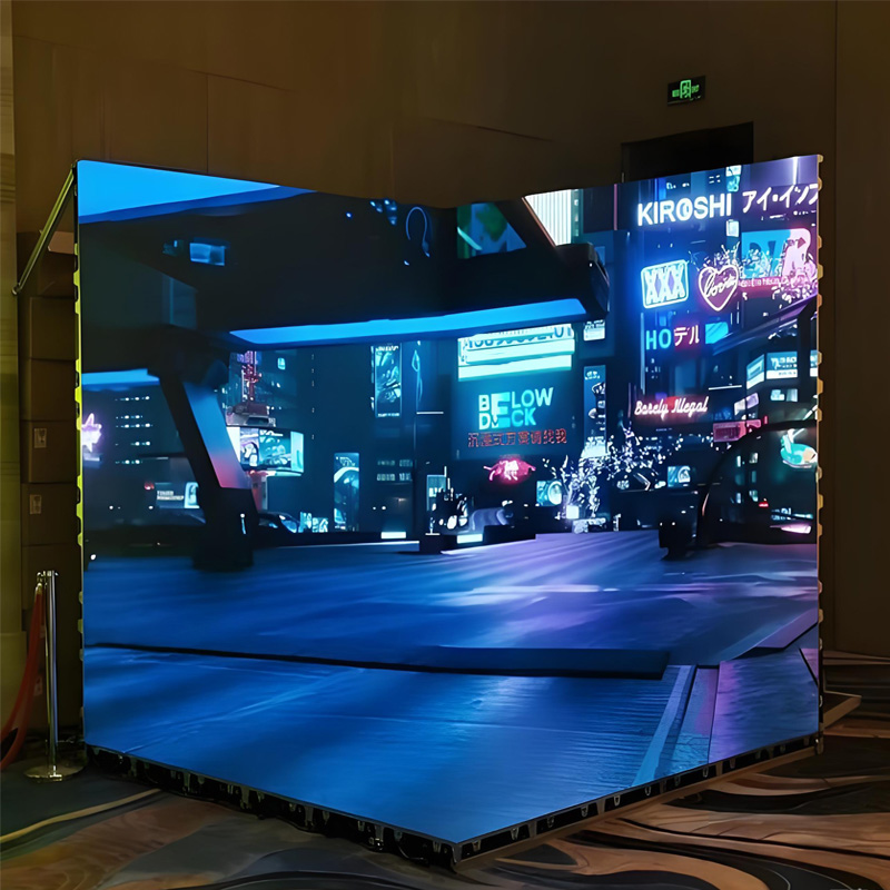 Outdoor Sport Background - 屋外広告用LEDディスプレイ画面、3Dステージ背景、スポーツバー、スタジアム、サッカー観戦用