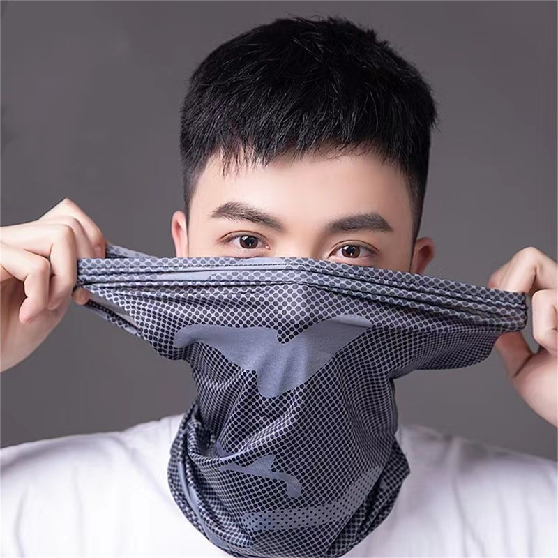 Outdoor Sport Hose - UV 保護アイスシルクフェイスカバーネックチューブアウトドアスポーツバンダナスカーフ通気性ハイキングスカーフネックゲートルバンダナ