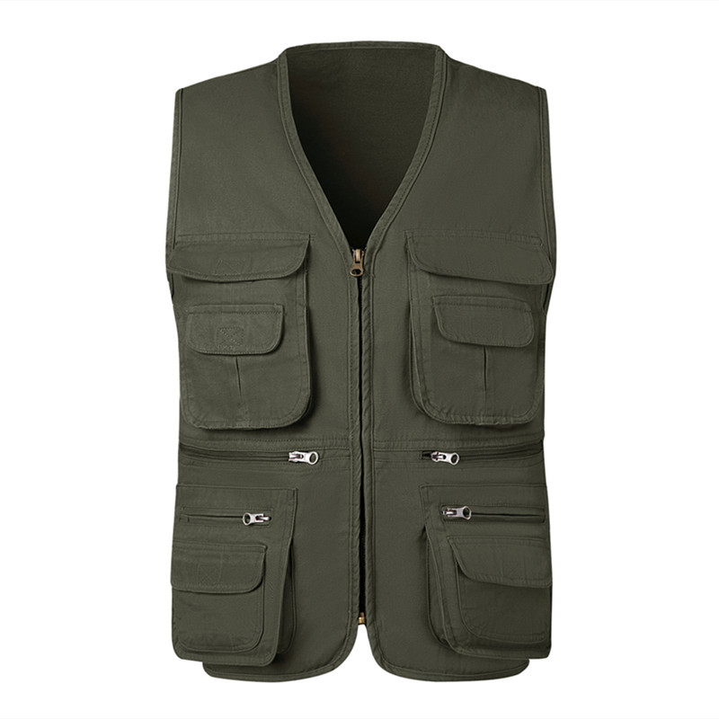 Outdoor Sport Jacket - 夏の男性の戦術的なハイキング釣りベストマルチポケットカメラマンチョッキ屋外レジャー男性薄型カーゴジャケットベスト S-6XL