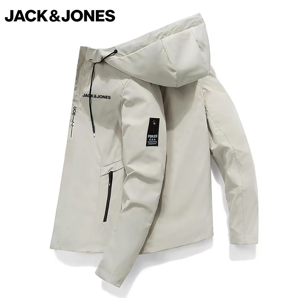 Outdoor Sport Jacket - ジャック・ジョーンズの新しい春と秋のメンズジャケット、高品質のプリントアウトドアスポーツジャケット、防風性のあるファッショナブルなカジュアルジャケット