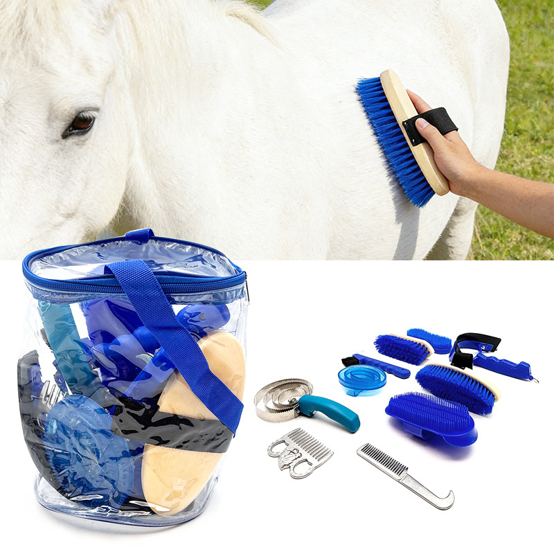 Grooming Kit Horse - 安定したクリーニングセット、馬用ブラッシングツール一式、馬汗除去ブラッシングコーム、馬ケア用品