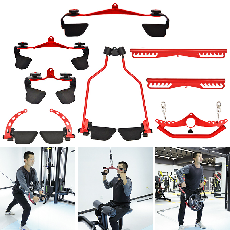 Gymnastic Bar Home - 調整可能なフィットネスラットプルダウンバージムプーリーケーブルマシンアタッチメントホーム上腕二頭筋上腕三頭筋バックブラスターローイングワークアウトハンドル