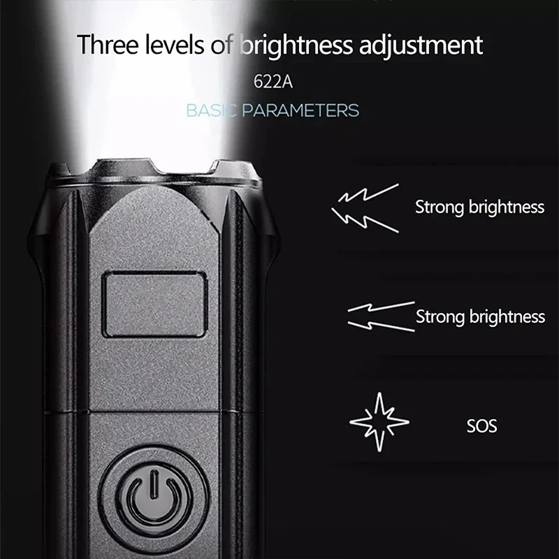 LED キャンプトーチ懐中電灯ハイパワー充電式 USB スポ - Outdoor Spotlight のレビューと価格