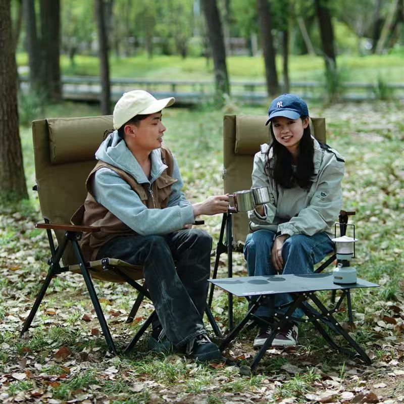 折りたたみ式ハイバックビーチキャンプチェア、4段階調整可能な - Outdoor Sport Chairs のレビューと価格