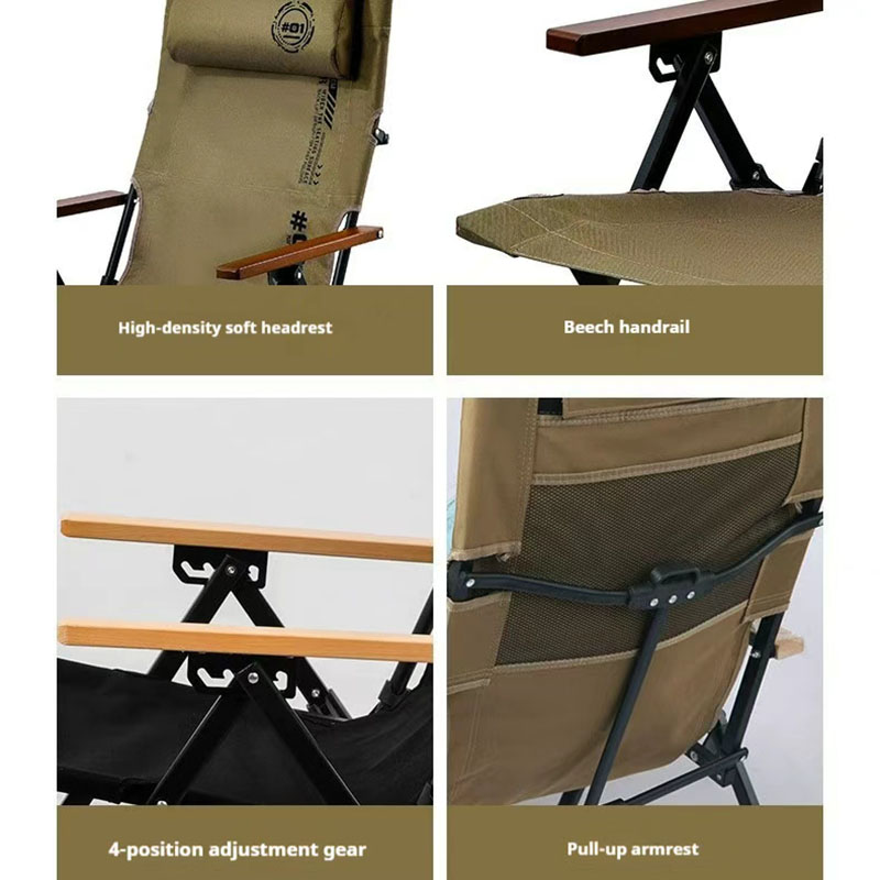 折りたたみ式ハイバックビーチキャンプチェア、4段階調整可能な - Outdoor Sport Chairs のレビューと価格
