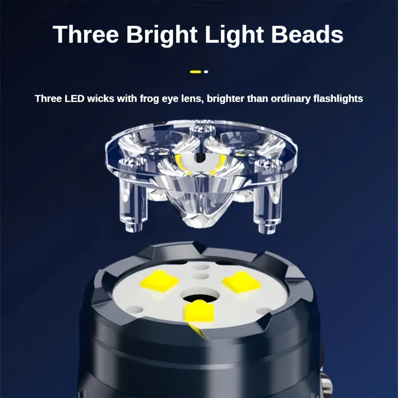 ペンクリップ付きミニ3LED懐中電灯、夜間ウォーキング、ポー - Outdoor Spotlight のレビューと価格
