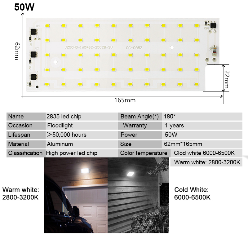 2 ピース/ロット 50 ワット LED ランプビーズ SM - Outdoor Spotlight のレビューと価格
