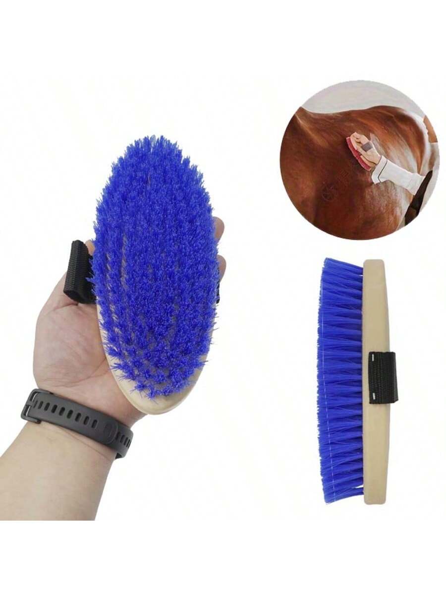 楕円形の馬用グルーミングカレーコーム、ハンドストラップ付き、 - Grooming Kit Horse のレビューと価格