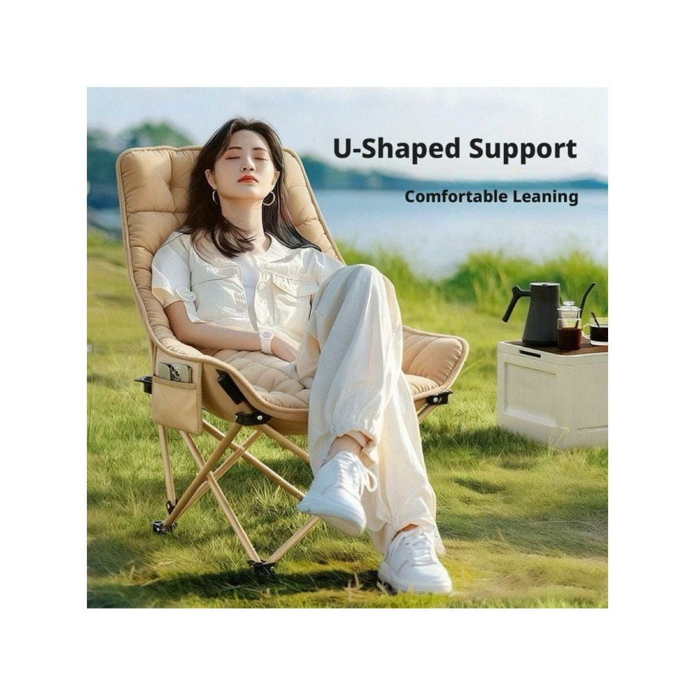 厚手の綿素材を使用した、屋外用折りたたみ式快適リクライニング - Outdoor Sport Chairs のレビューと価格