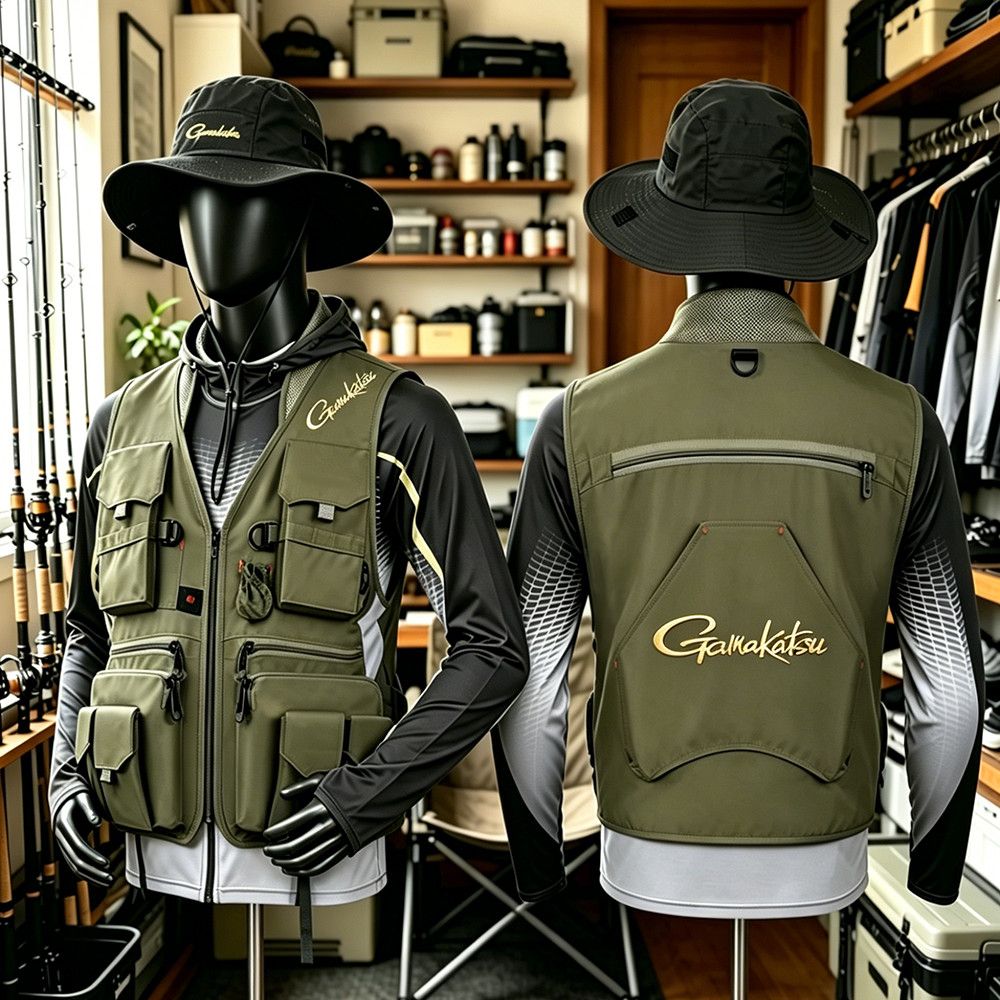 Gamakatsu メンズ マルチポケット フィッシング ベ - Outdoor Sport Jacket のレビューと価格