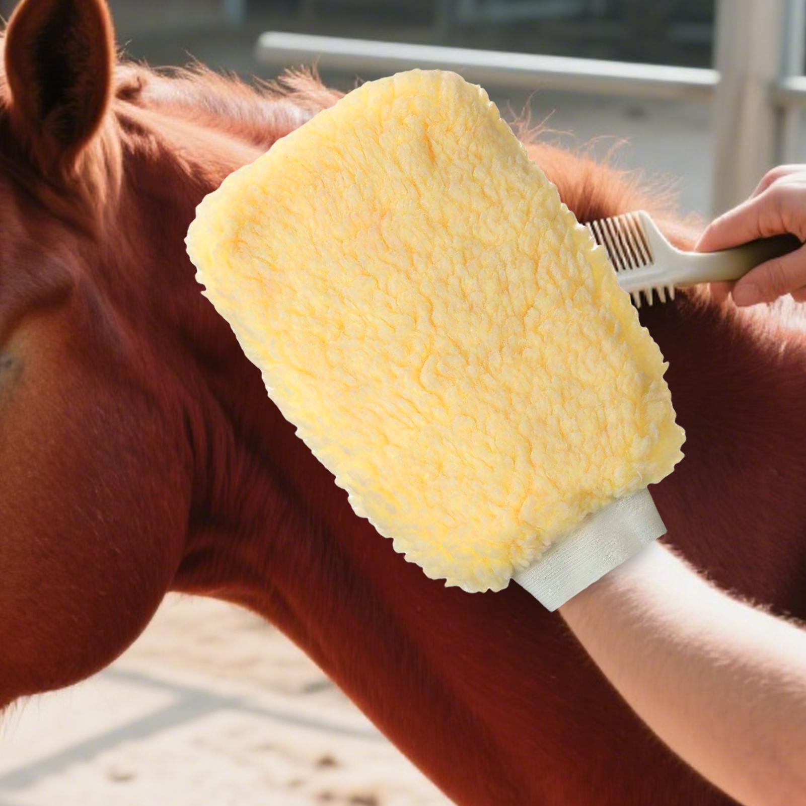 馬用ティックミットアプリケーターグローブ、入浴・清掃用フリー - Grooming Kit Horse のレビューと価格