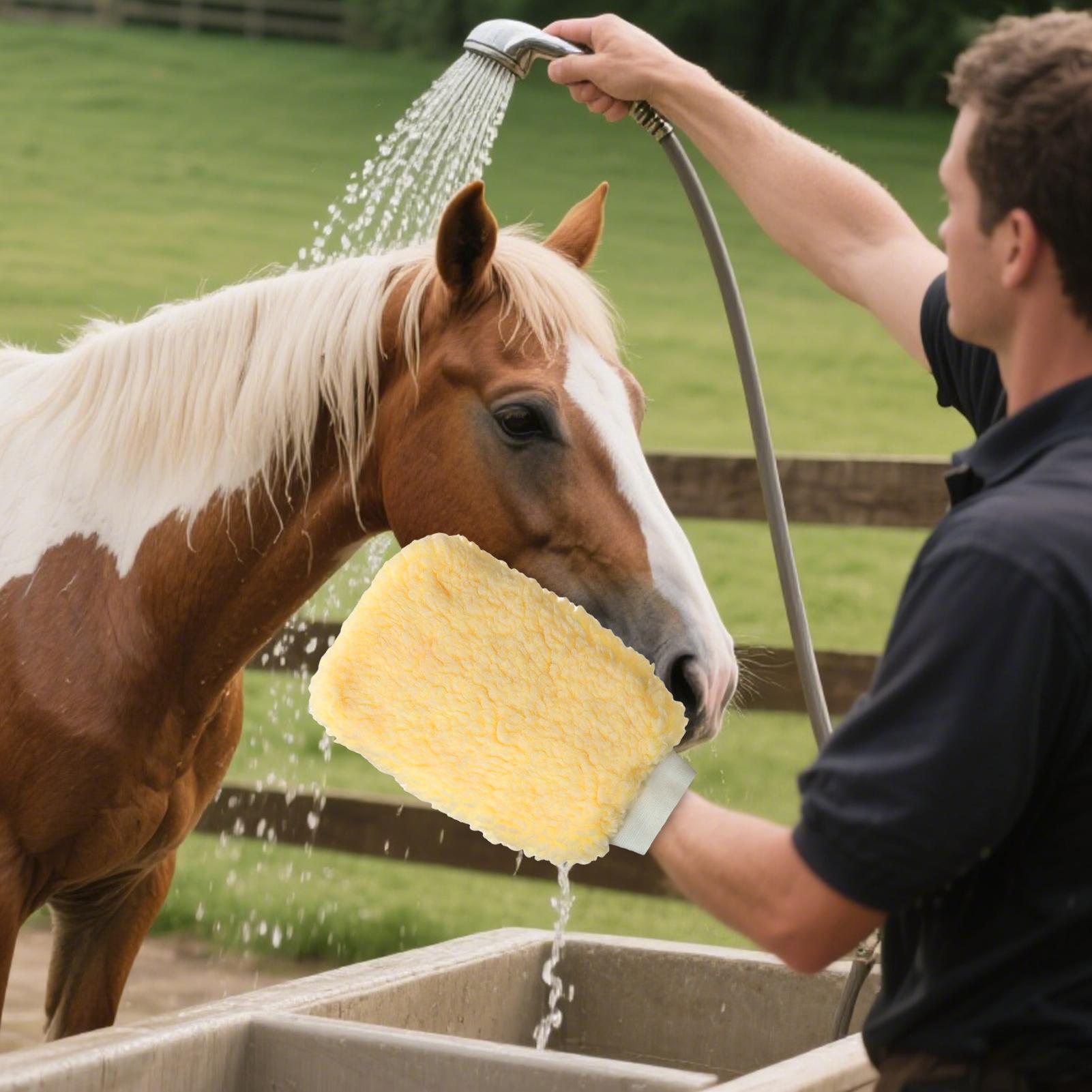 馬用ティックミットアプリケーターグローブ、入浴・清掃用フリー - Grooming Kit Horse のレビューと価格