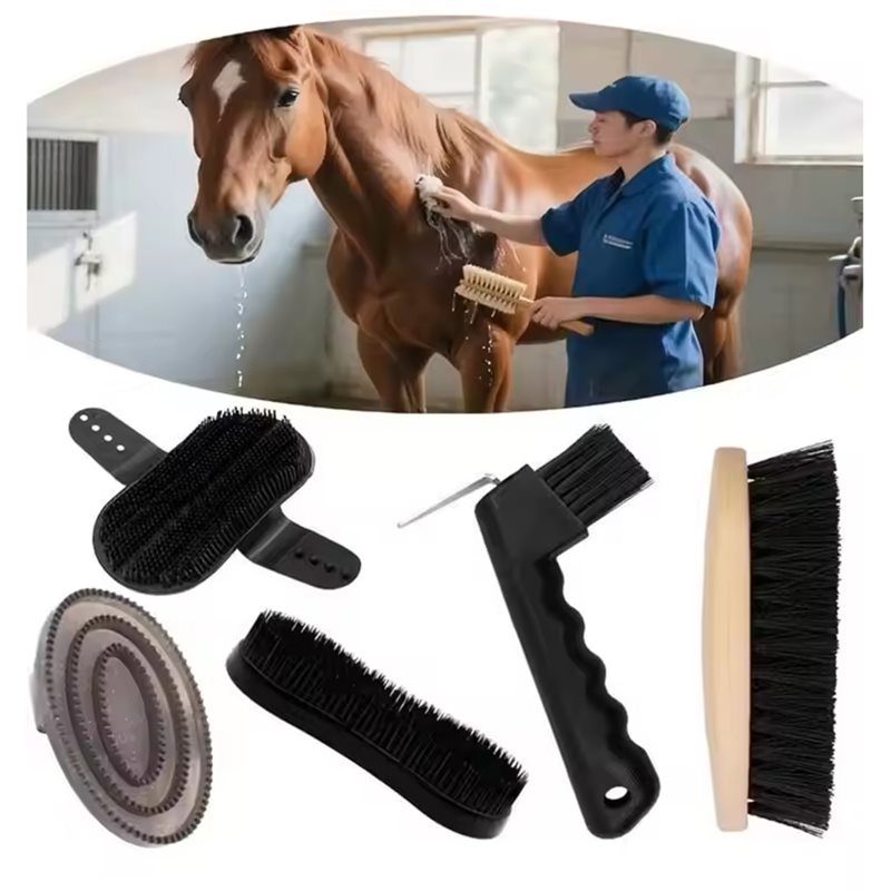 【特別商品】馬用グルーミングキット5点セット コーム、ボディ - Grooming Kit Horse のレビューと価格