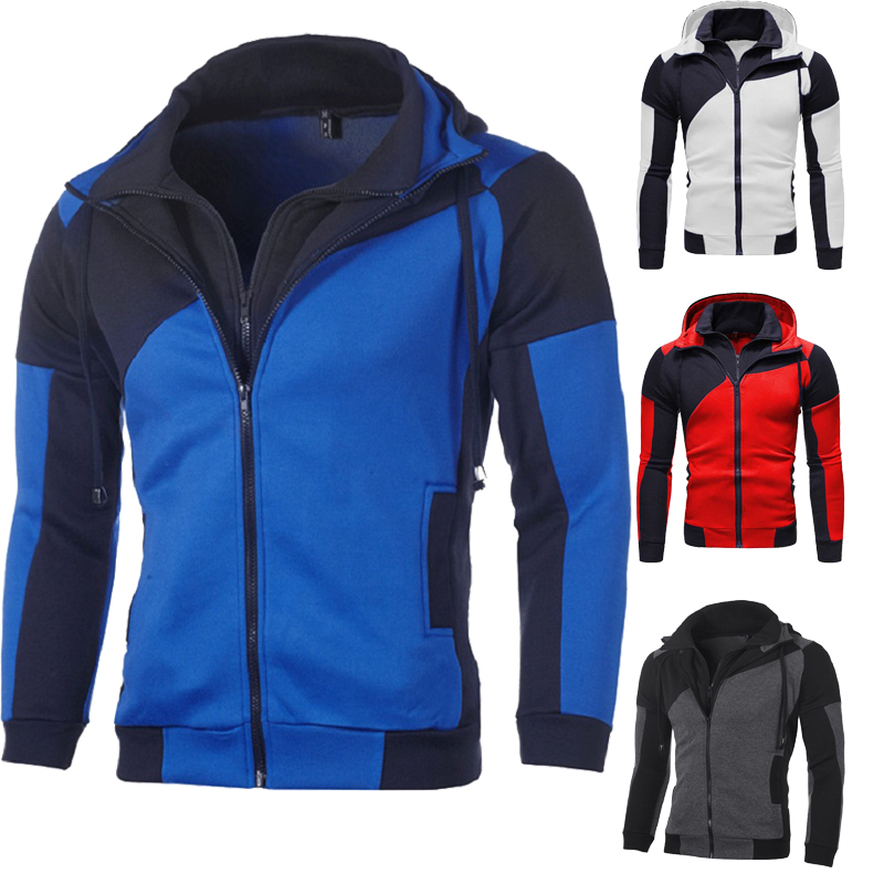 メンズジップアップフード付きスウェットシャツ、フリース、ラン - Outdoor Sport Jacket のレビューと価格