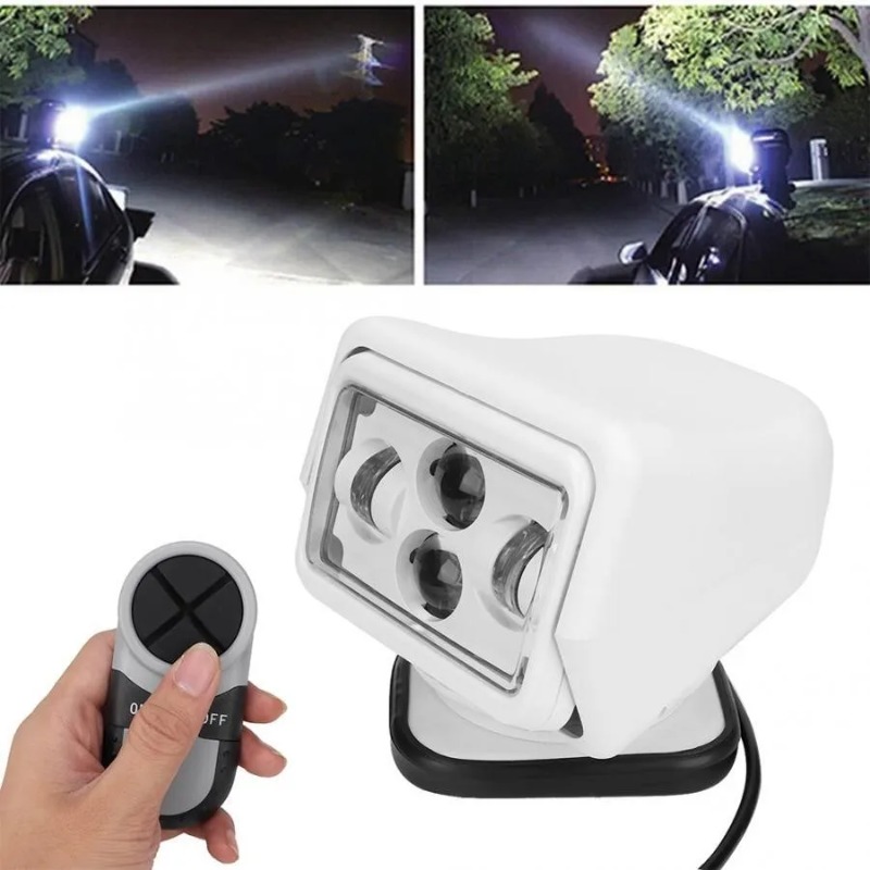 LEDサーチライト、60W 12V24Vリモコン付き360度 - Outdoor Spotlight のレビューと価格