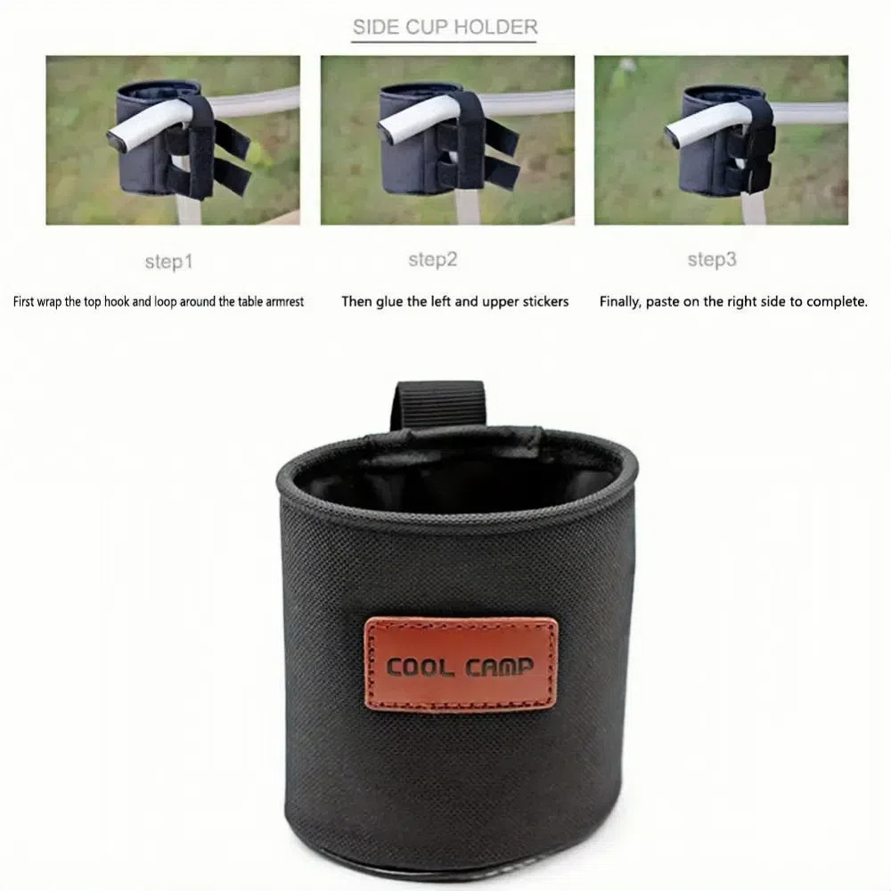 新しい 1PC キャンプチェアカップホルダー調節可能な折りた - Outdoor Sport Chairs のレビューと価格
