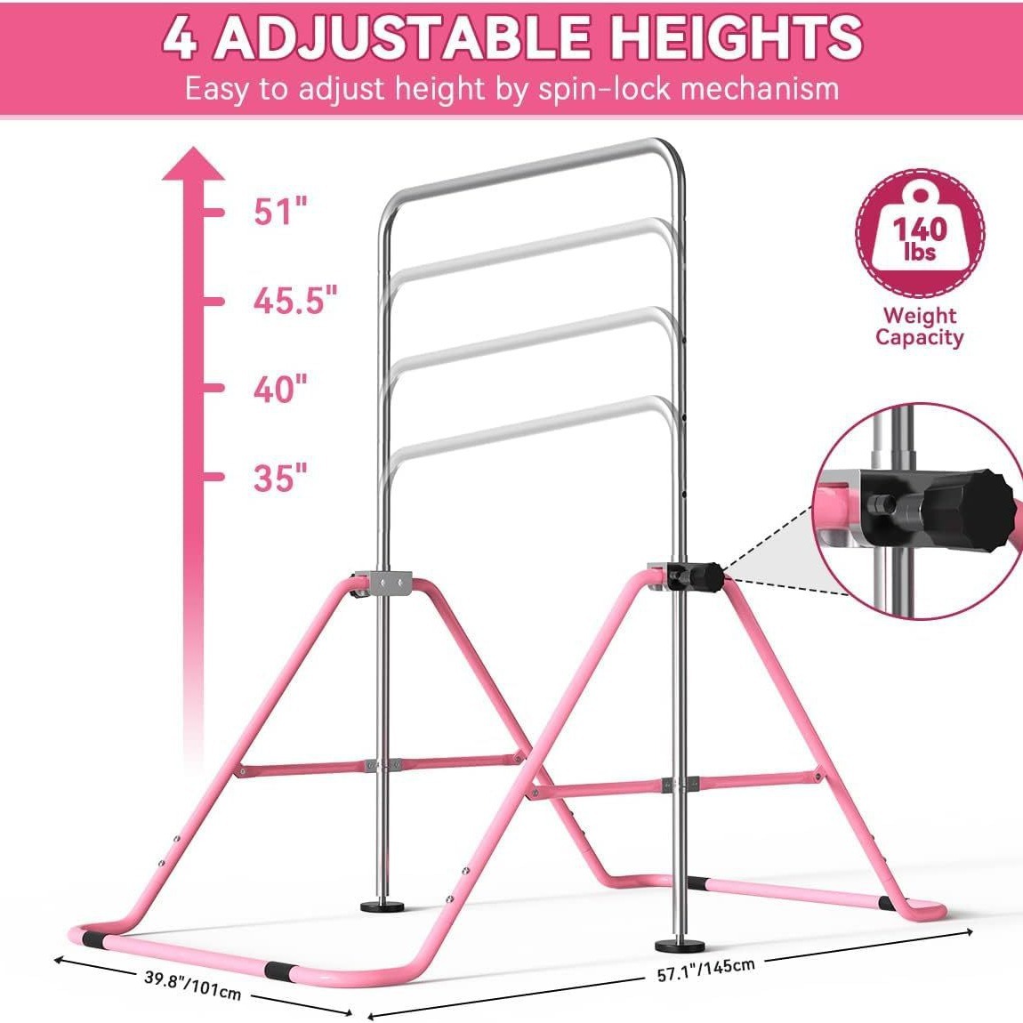 新しいデザインの折りたたみ式ジムフィットネス機器、折りたたみ - Gymnastic Bar Home のレビューと価格