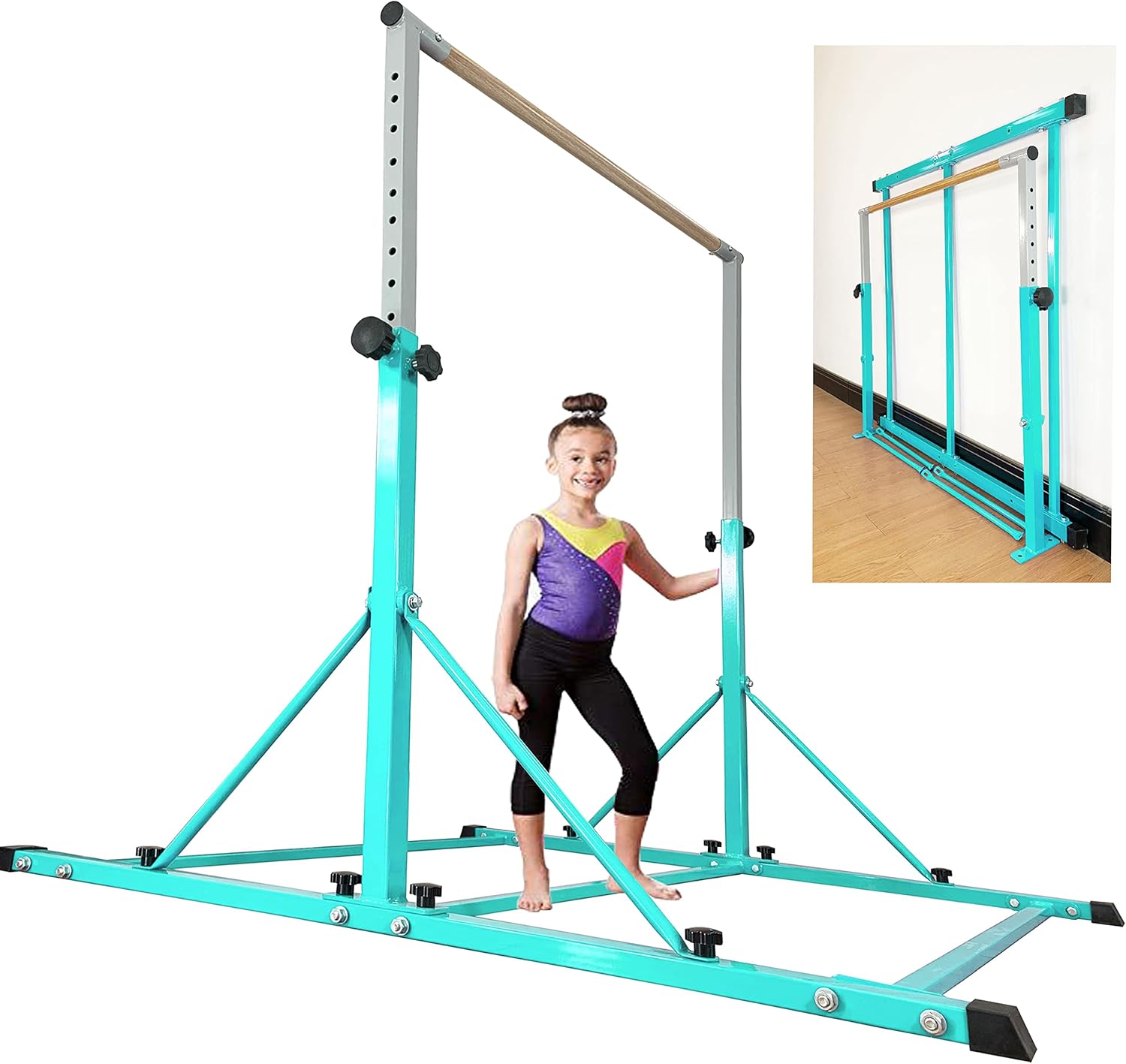 トップセラーのポータブルプロ仕様体操鉄棒、高さ調節可能、折り - Gymnastic Bar Home のレビューと価格