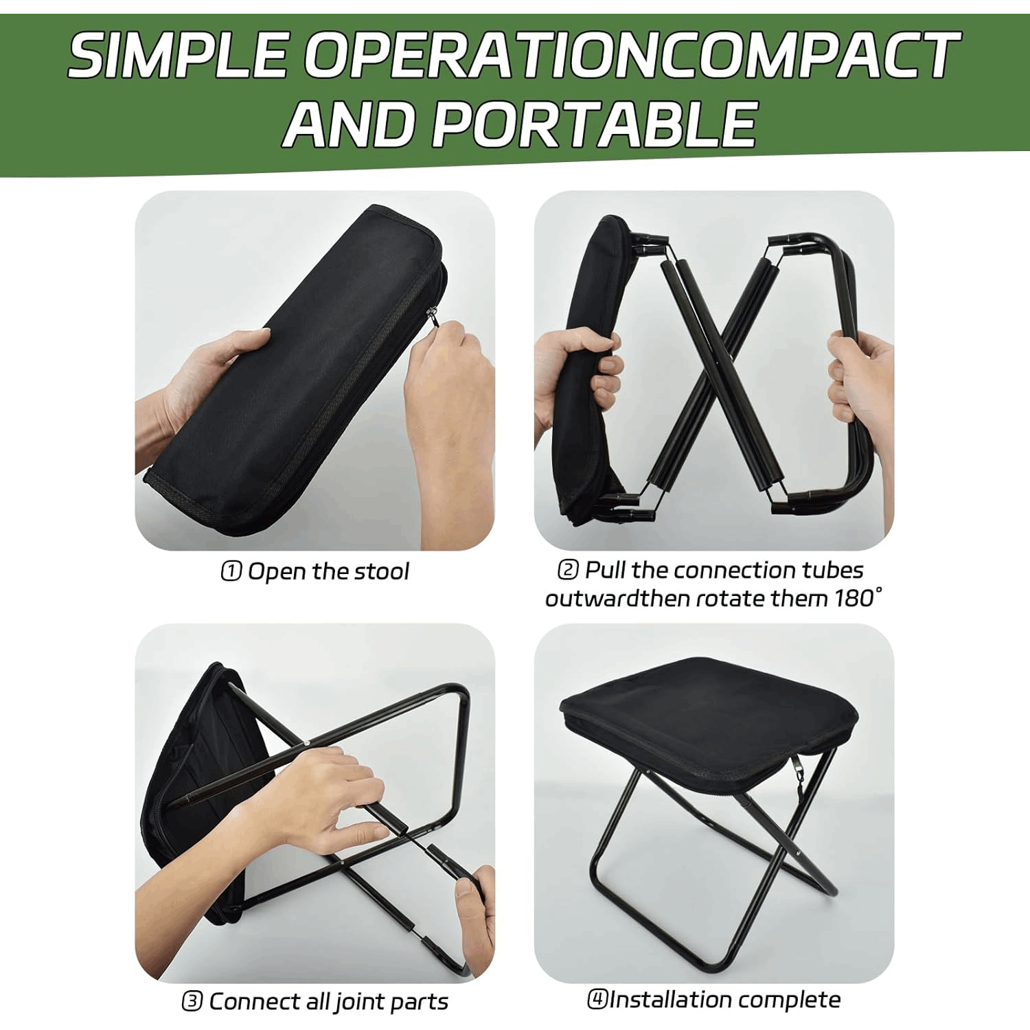 【ポータブル折りたたみ椅子】軽量で頑丈なフレームとコンパクト - Outdoor Sport Chairs のレビューと価格