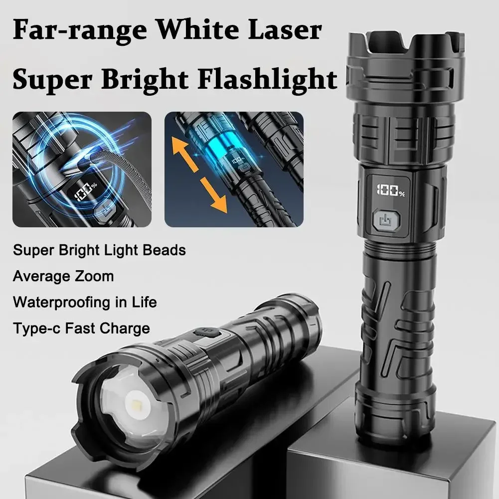 超高輝度 LED 懐中電灯 USB 充電式トーチ屋外ズーム釣 - Outdoor Spotlight のレビューと価格
