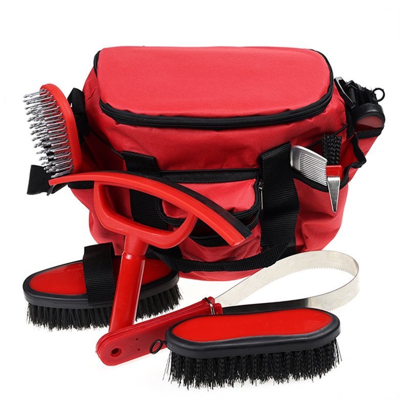 【特別】9点セットの馬用グルーミングキット、トートバッグ付き - Grooming Kit Horse のレビューと価格