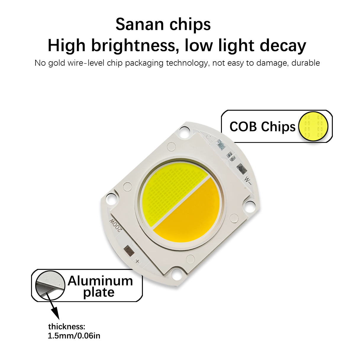 1個 100W 200W デュアルカラー ハイパワーLED  - Outdoor Spotlight のレビューと価格