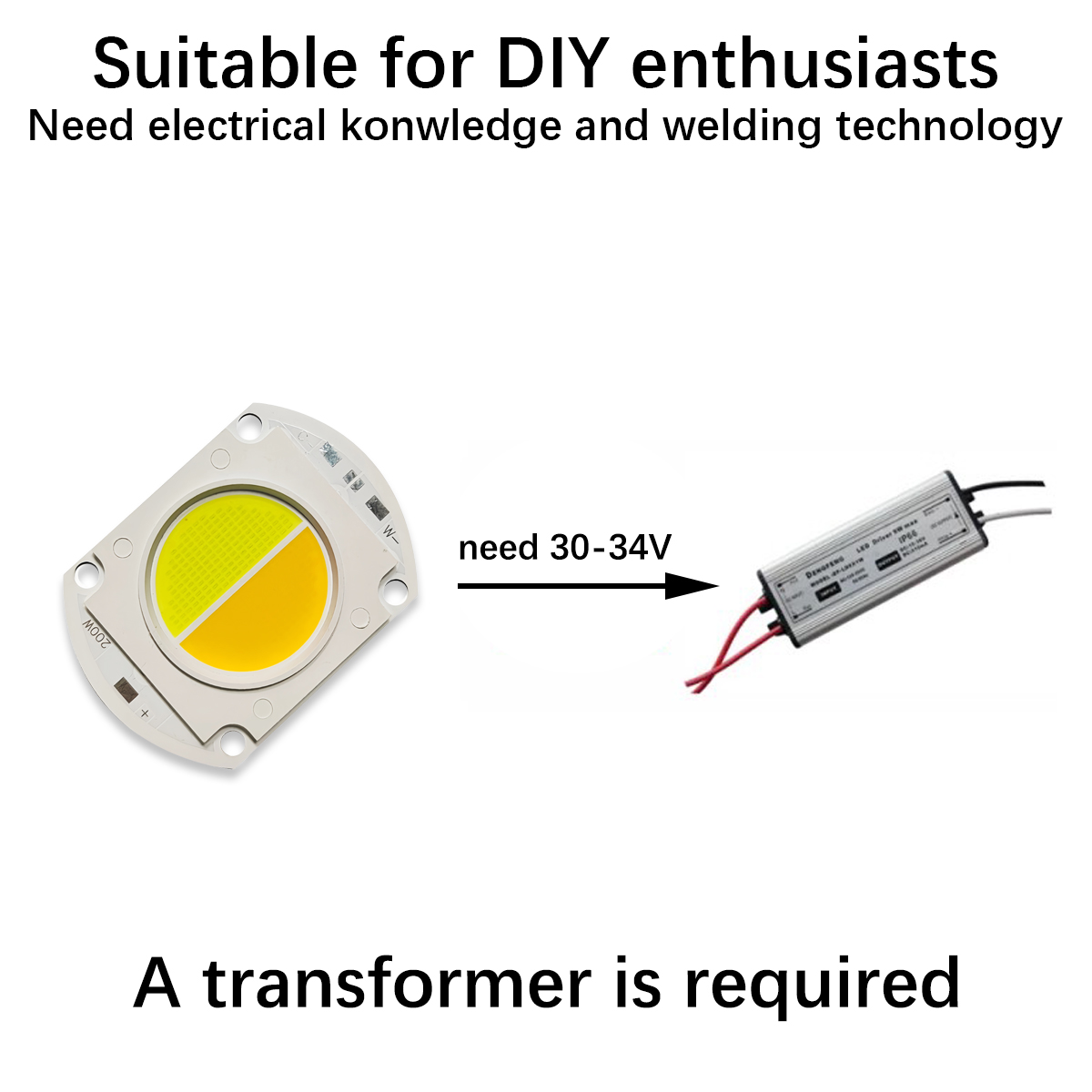 1個 100W 200W デュアルカラー ハイパワーLED  - Outdoor Spotlight のレビューと価格
